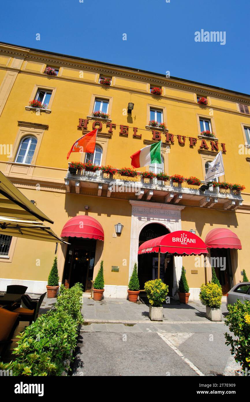 Hôtel Brufani. Pérouse. Ombrie. Italie Banque D'Images