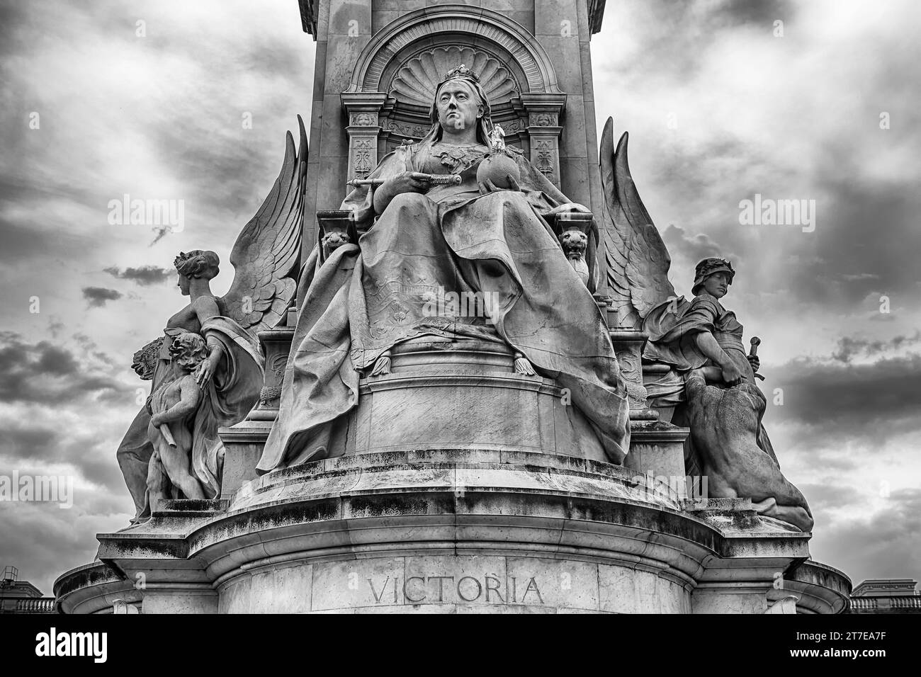 Victoria Memorial à Buckingham Palace, site emblématique du centre de Londres, Angleterre, Royaume-Uni Banque D'Images
