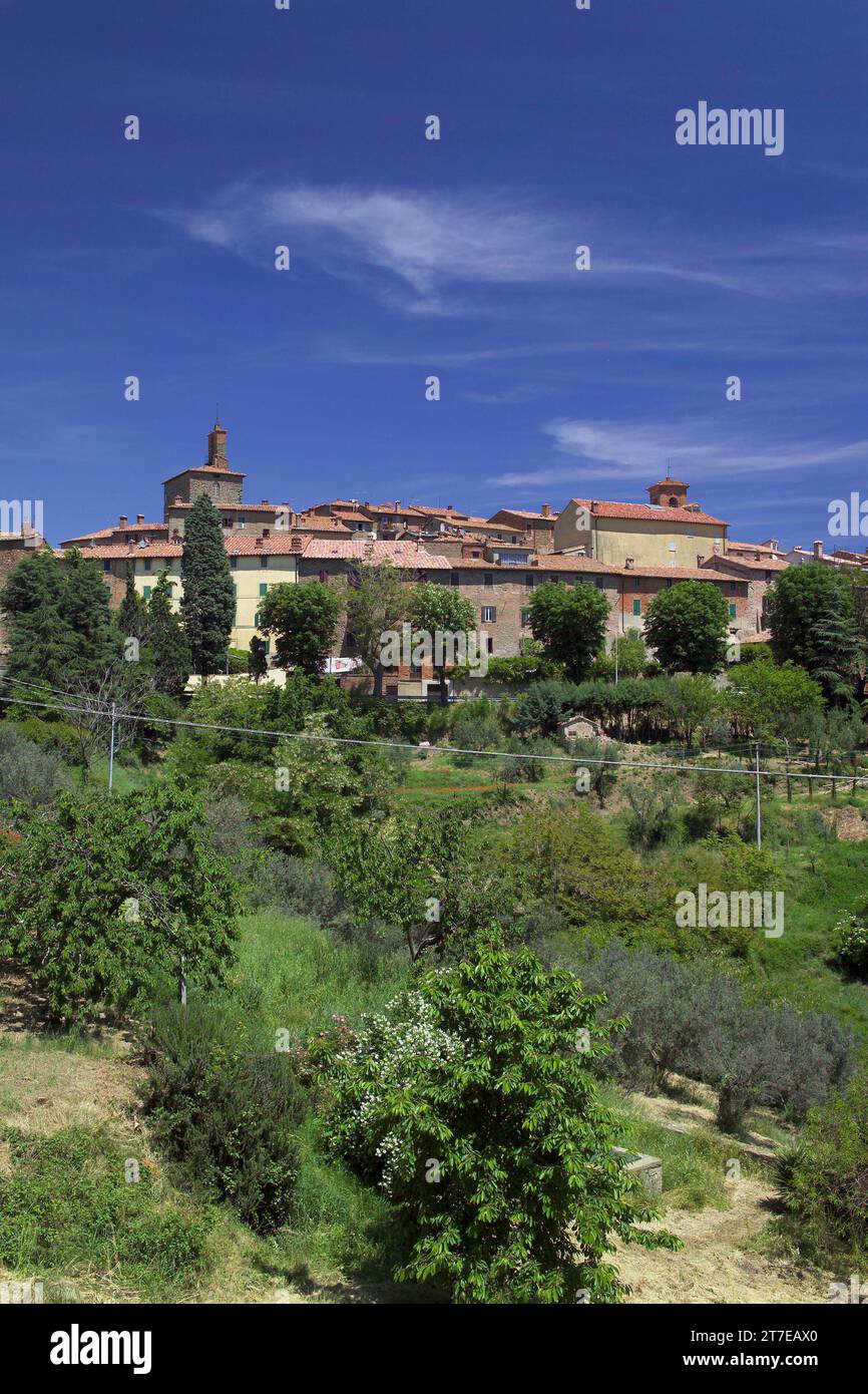 Europe. Italie. Ombrie. Province de Pérouse. Panicale. Vue sur le village Banque D'Images