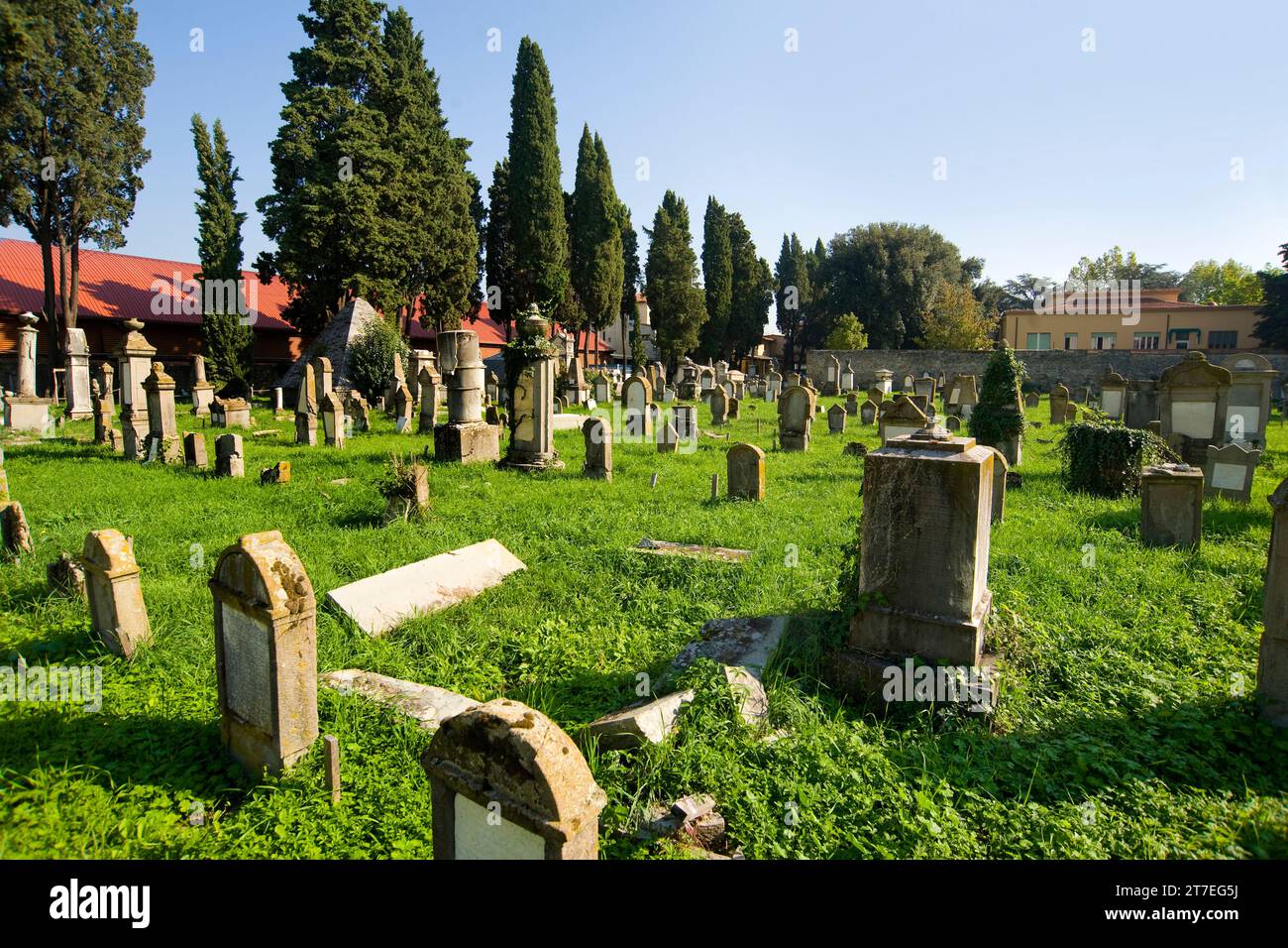 Cimetière monumental juif. Florence. Toscane. Italie Banque D'Images