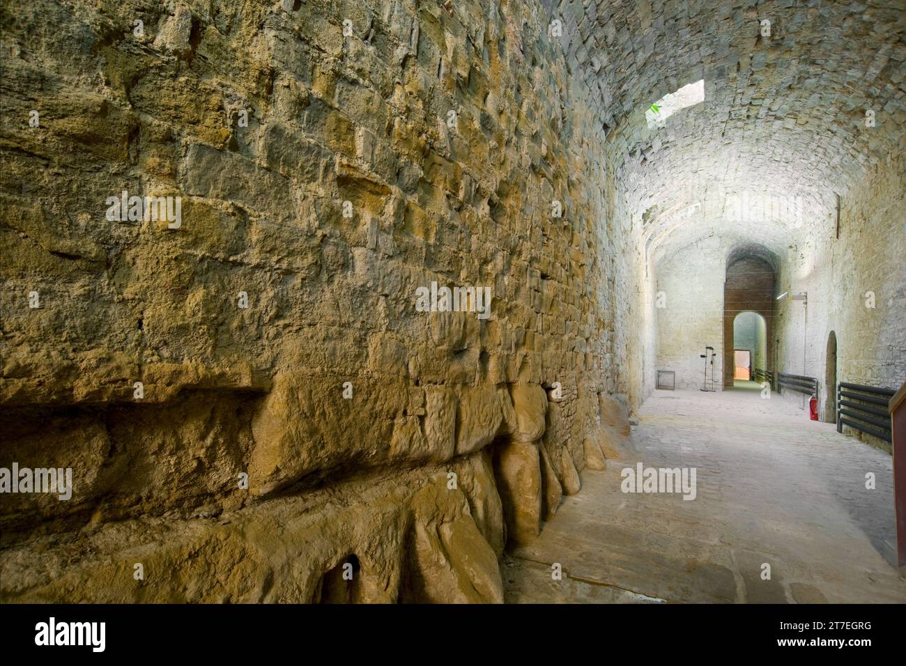 Souterrain du Palais des Doges, siège de l'Université. Vestiaire. Marche. Italie Banque D'Images