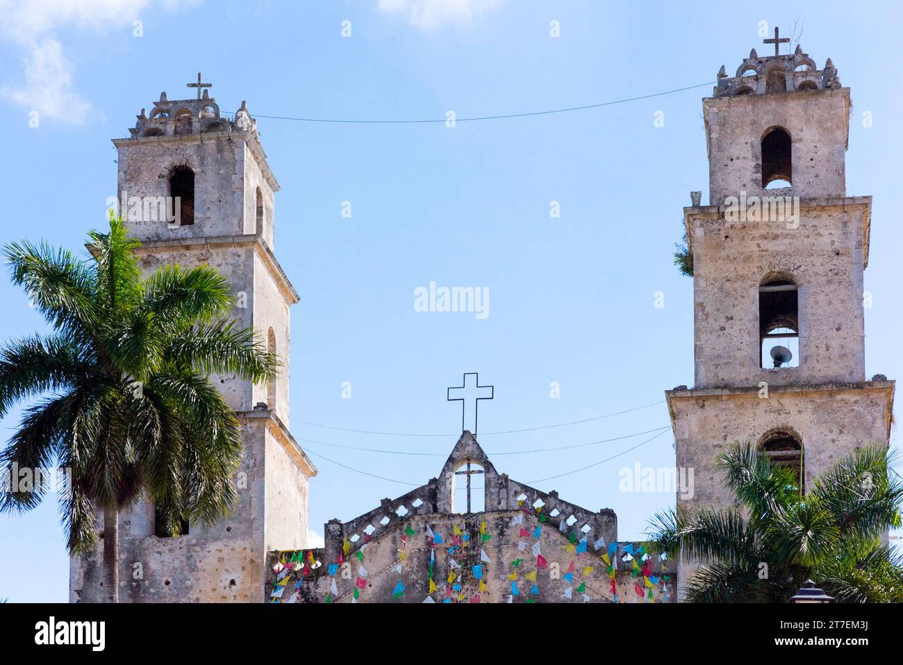 Église, petite ville d'Espita, Yucatan, Mexique Banque D'Images