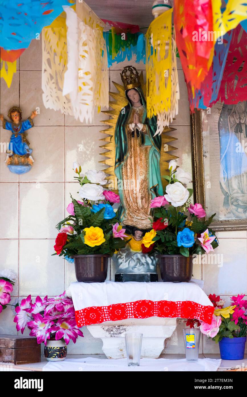 Altar, petite ville d'Espita, Yucatan, Mexique Banque D'Images