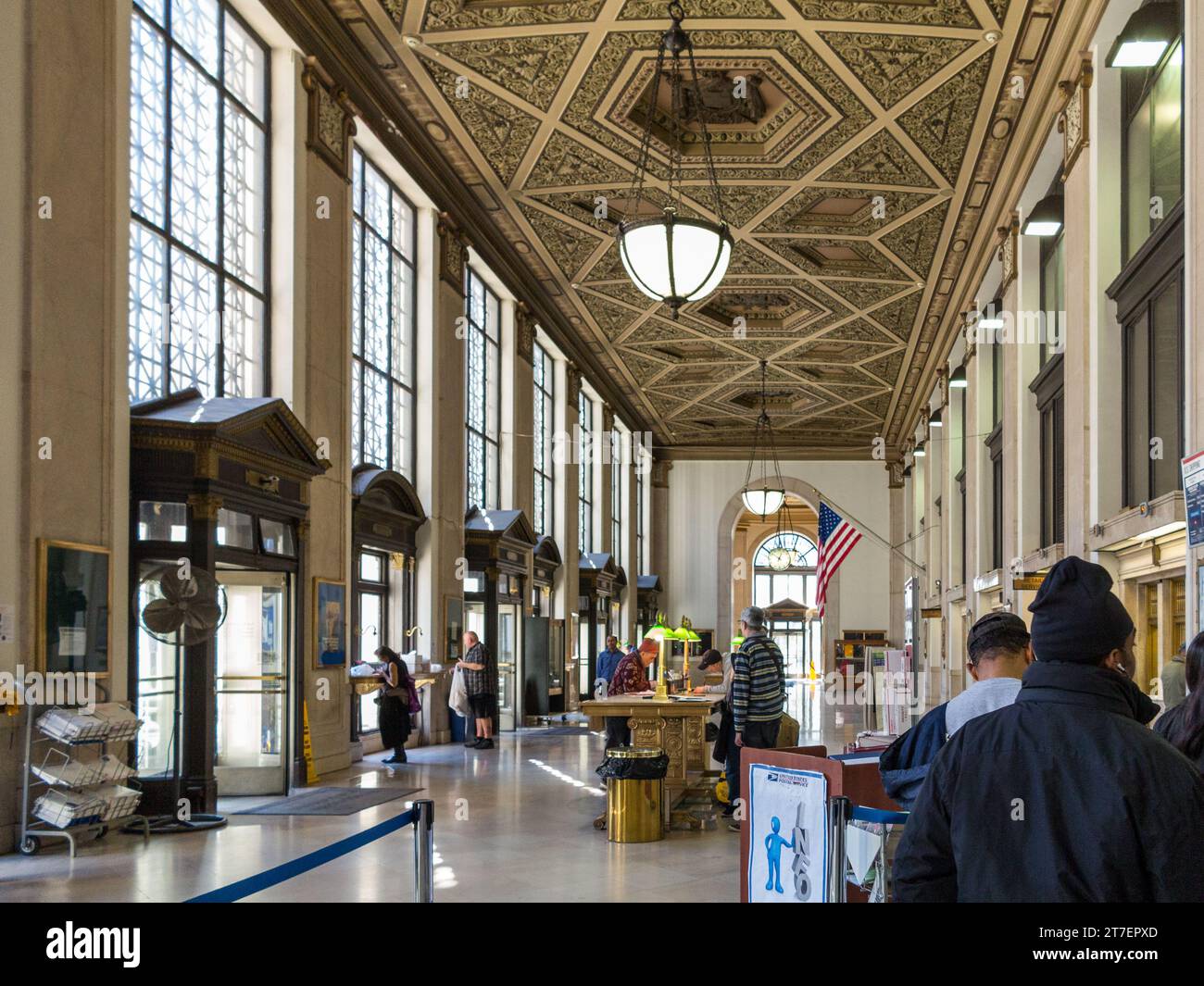 Bureau de poste dans le James A. Farley Building at 421 8th Ave, New York, NY 10001, États-Unis. Banque D'Images