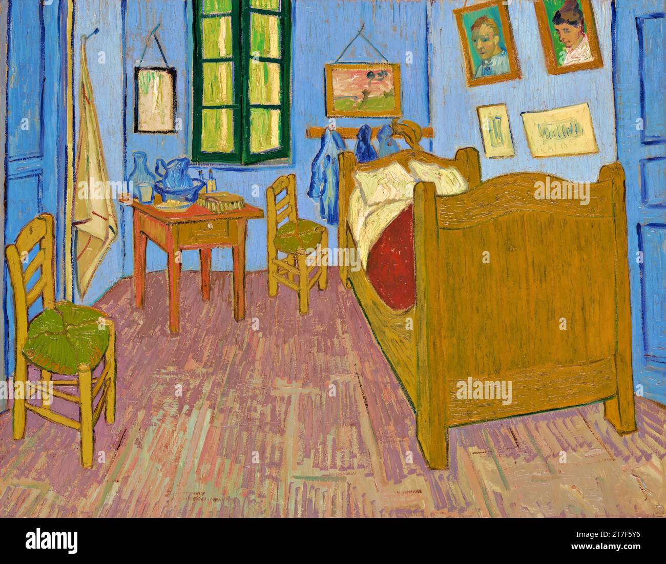 'Chambre de Van Gogh à Arles, 1889 (huile sur toile) de l'artiste Gogh, Vincent van (1853-90) / Néerlandais' Illustration de Vecteur