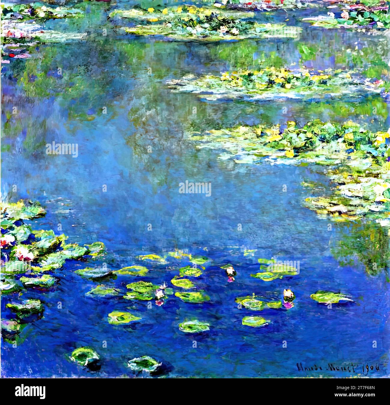 'Nénuphars, (huile sur toile) de l'artiste Monet, Claude (1840-1926) / French' Illustration de Vecteur