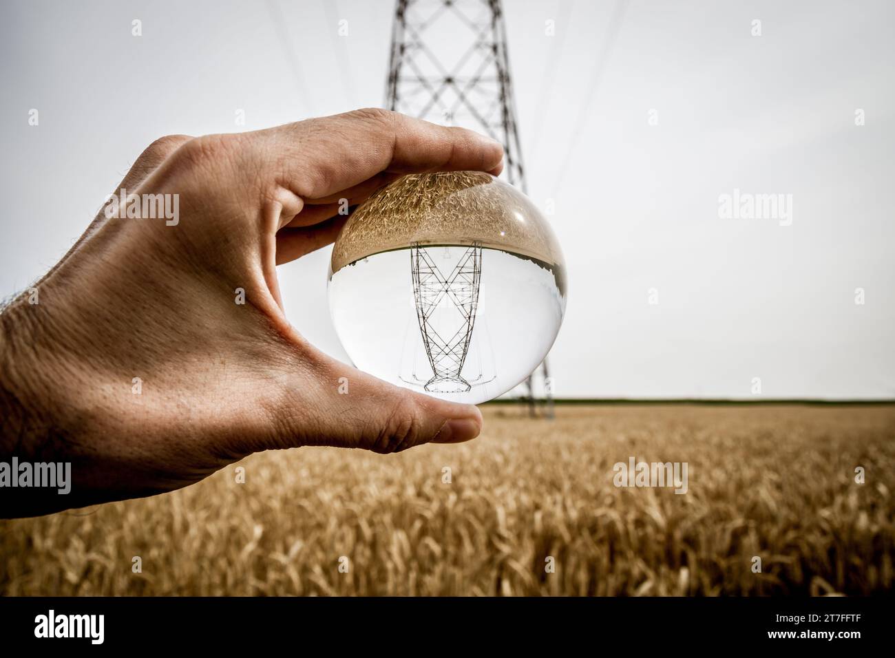 Le réseau électrique est au cœur de la transition énergétique Banque D'Images