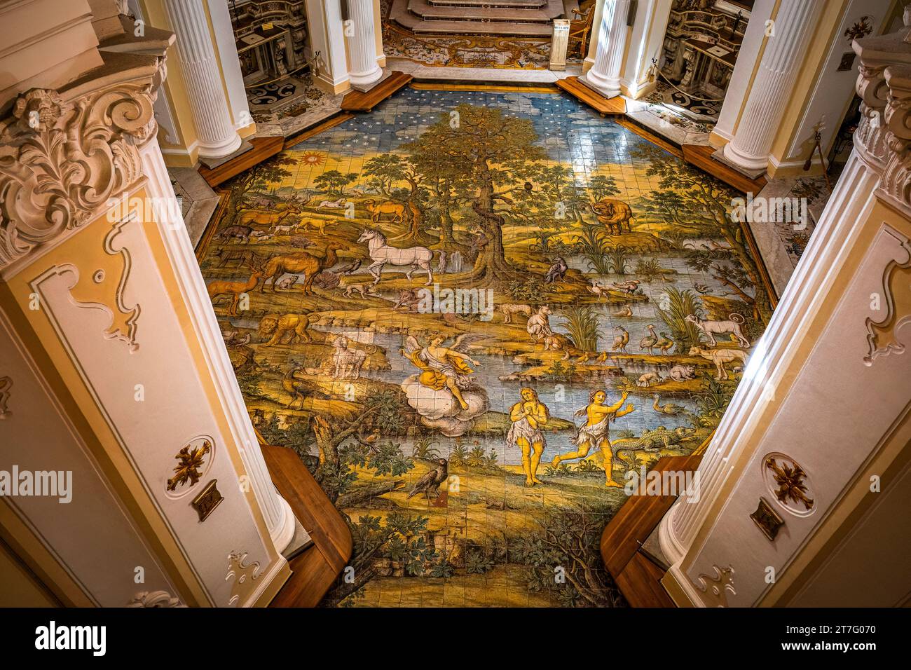 Église de San Michele Capri Italie étage incroyable Banque D'Images