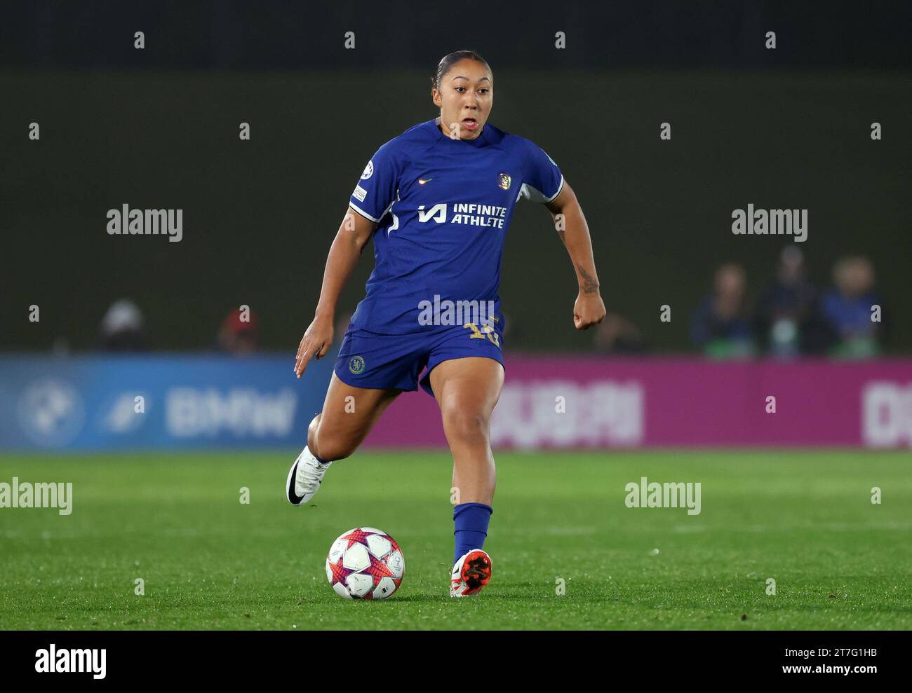 Sam Kerr de Chelsea lors du match du groupe D de la Ligue des champions féminine de l'UEFA à l'Estadio Alfredo Di Stefano à Madrid, Espagne. Date de la photo : mercredi 15 novembre 2023. Banque D'Images