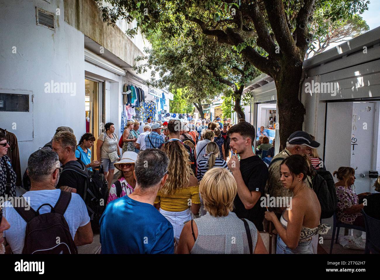 Capri Italie à de nombreux touristes Banque D'Images