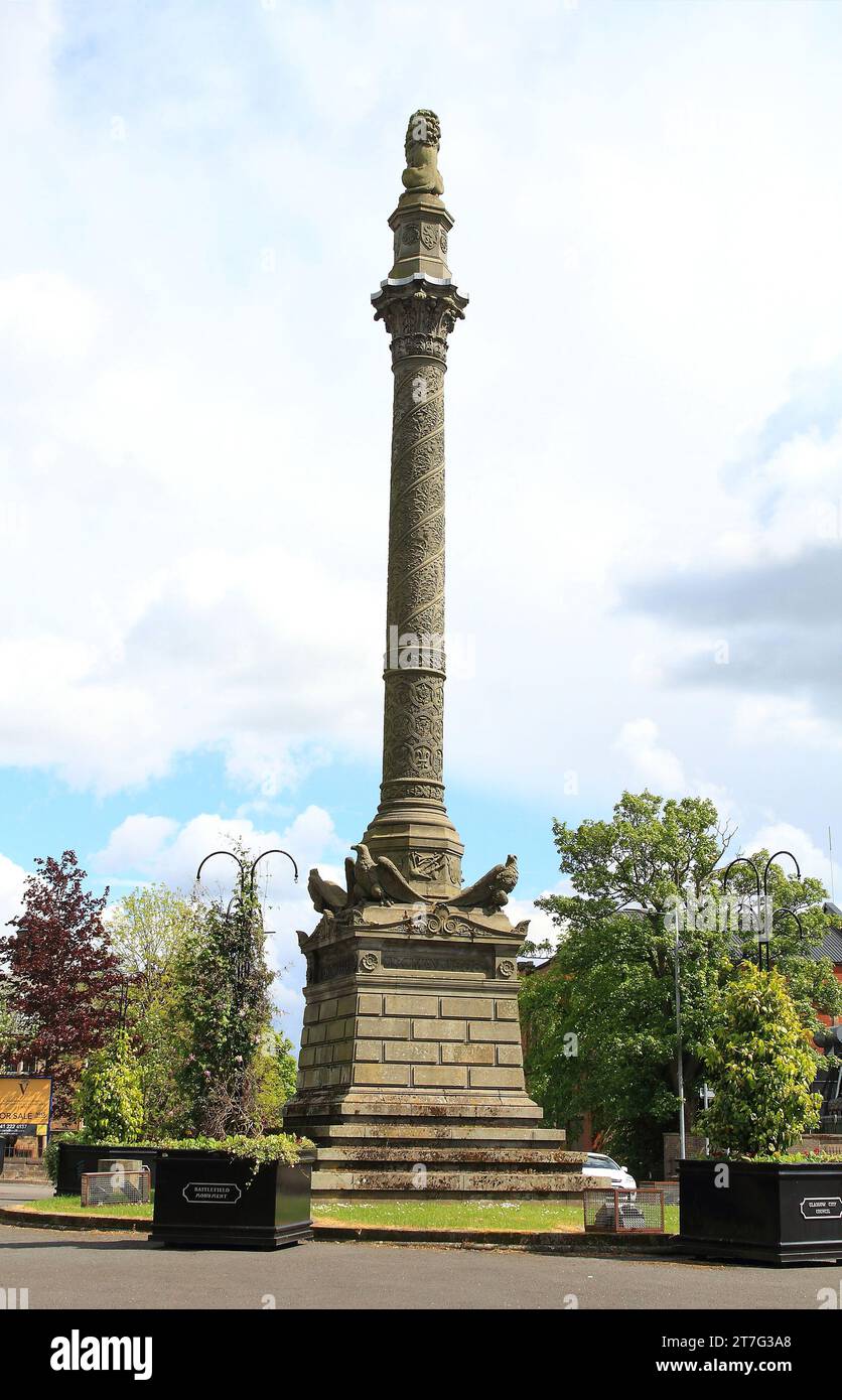 monument du champ de bataille avec lion sur le dessus dans le côté sud de glasgow Banque D'Images