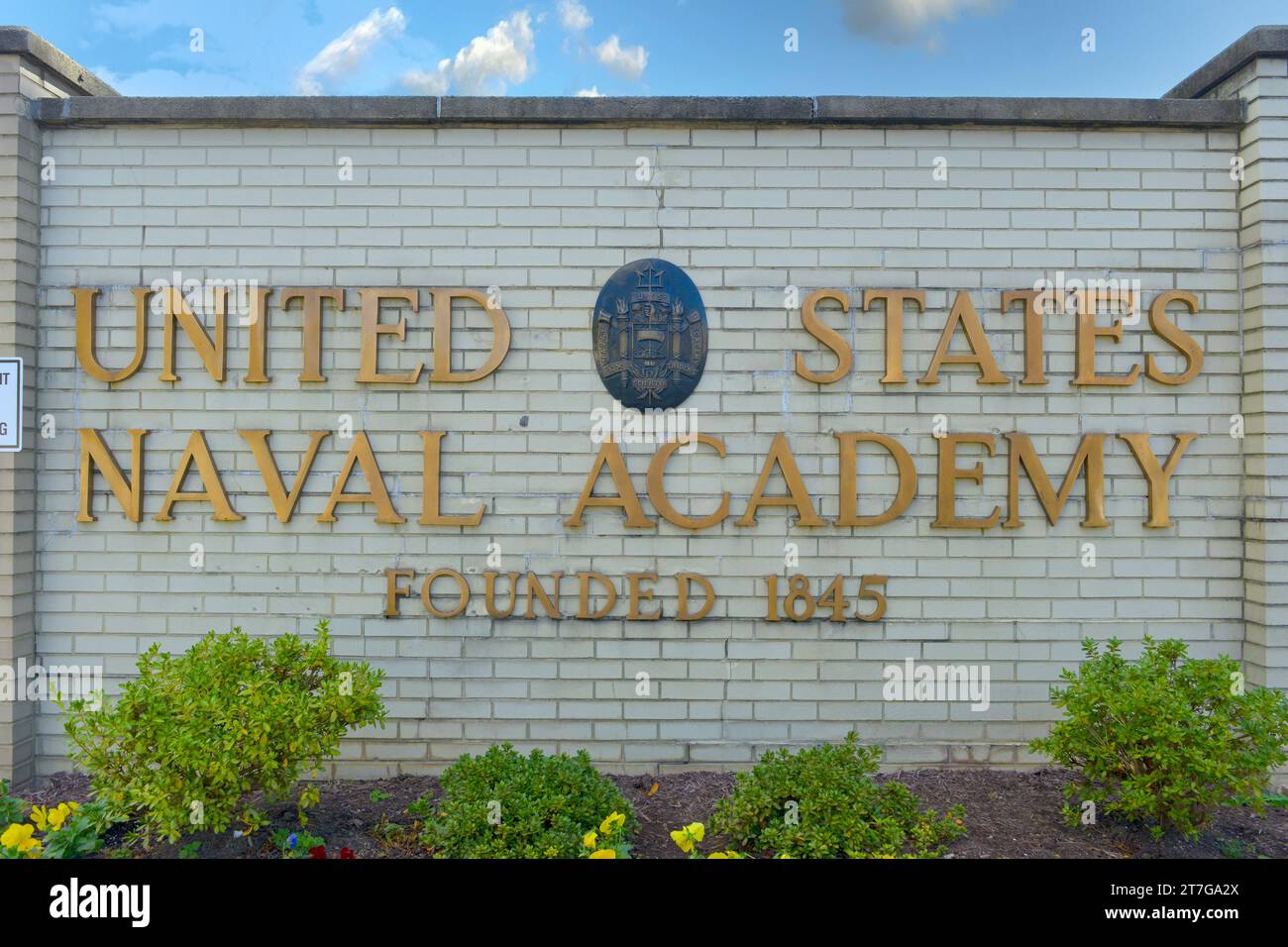 Entrée principale de l'Académie navale des États-Unis à Annapolis MD Banque D'Images
