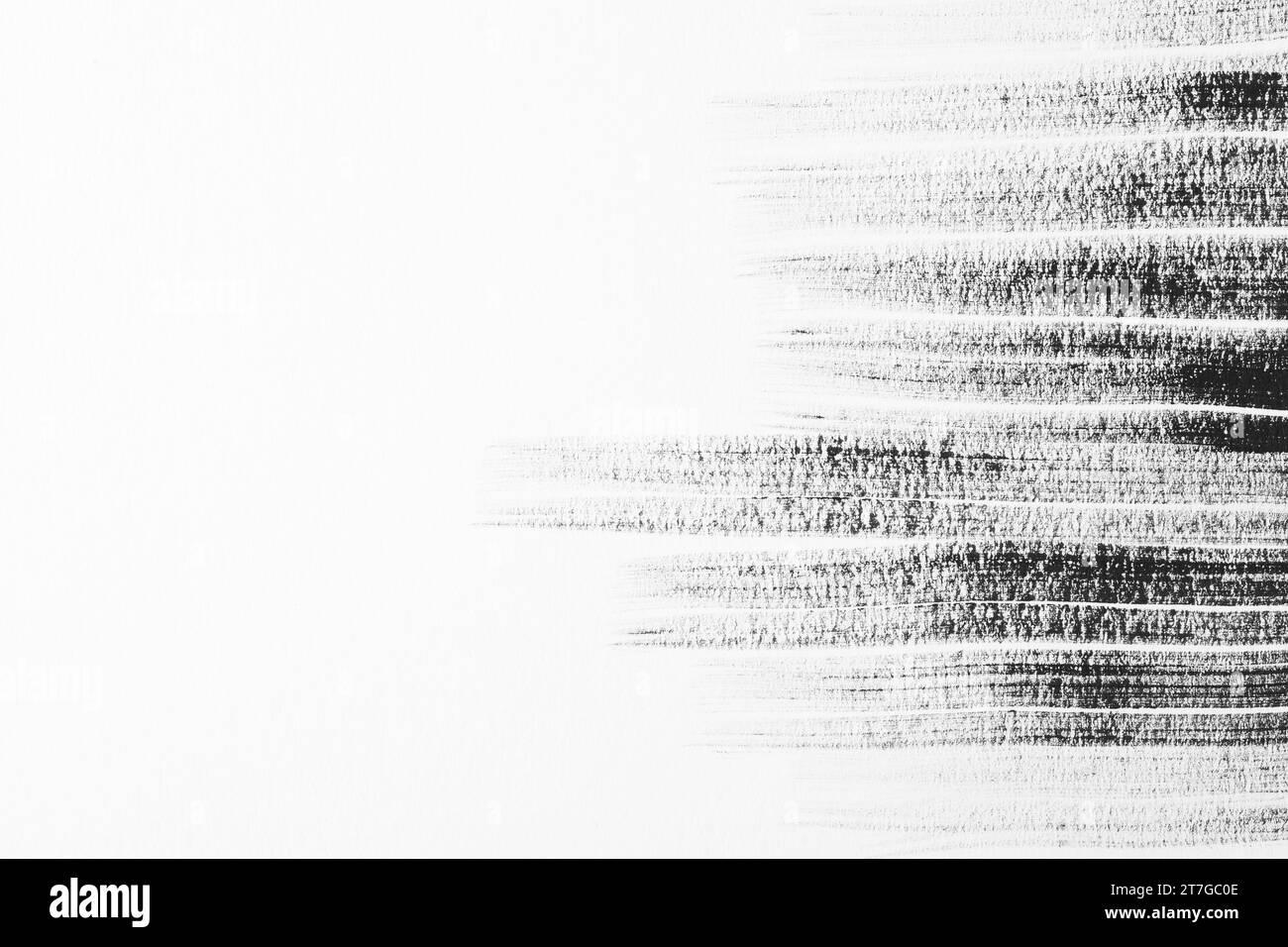 Traits d'encre noire sur fond blanc, vue de dessus. Espace pour le texte Banque D'Images