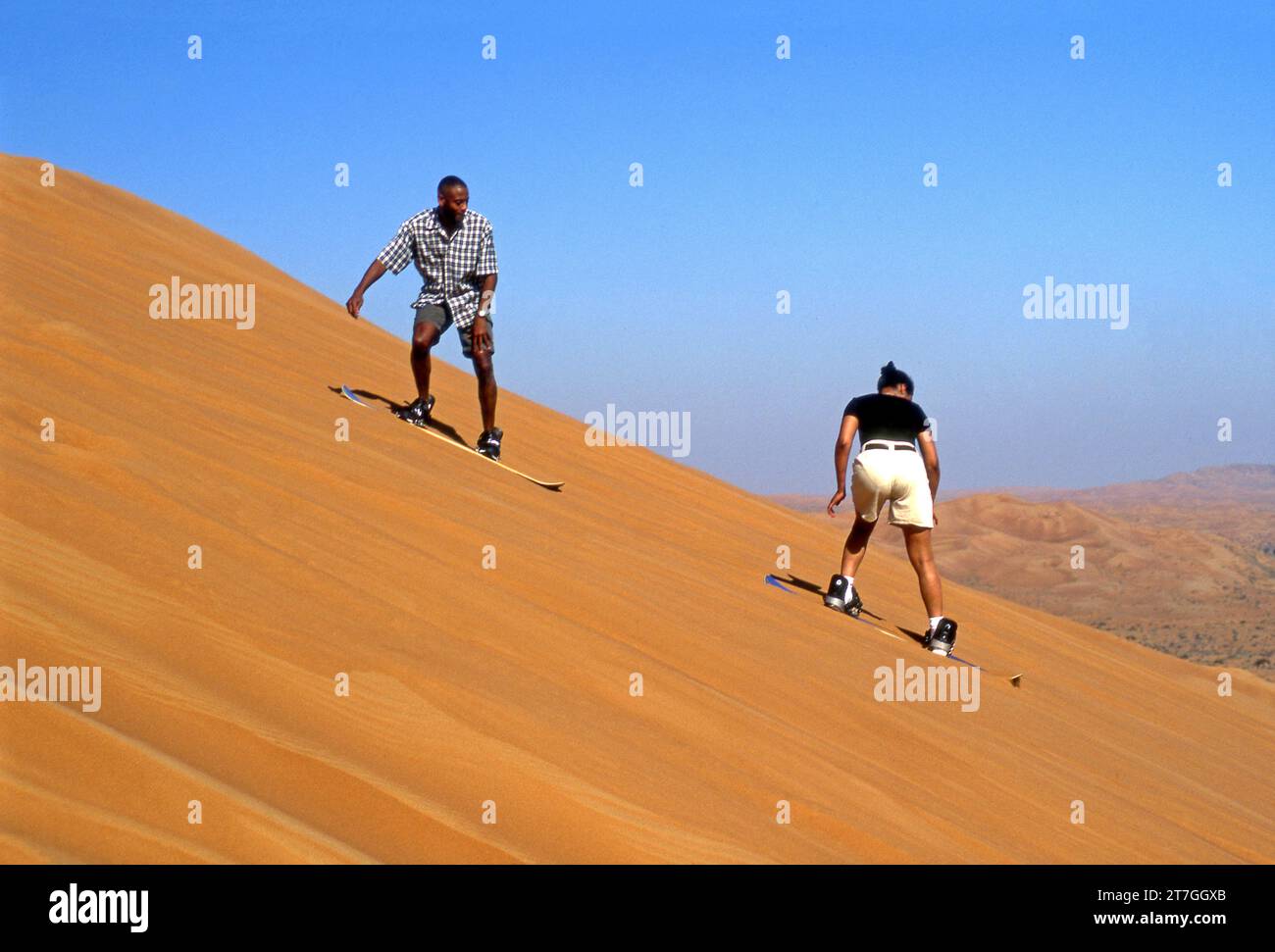 Ski de sable, Dubaï, Émirats arabes Unis Banque D'Images