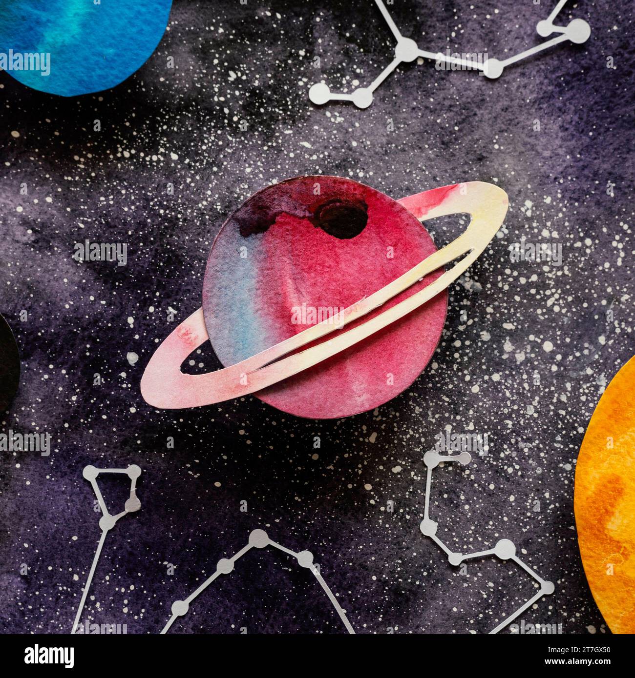 Papier de composition créative planètes 4 Banque D'Images