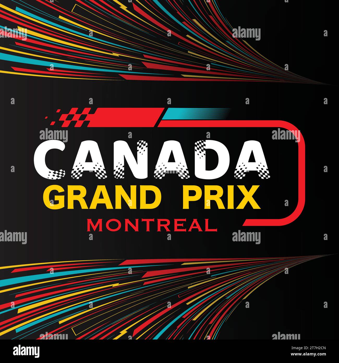 Papier peint Grand Prix coloré du Canada Illustration de Vecteur