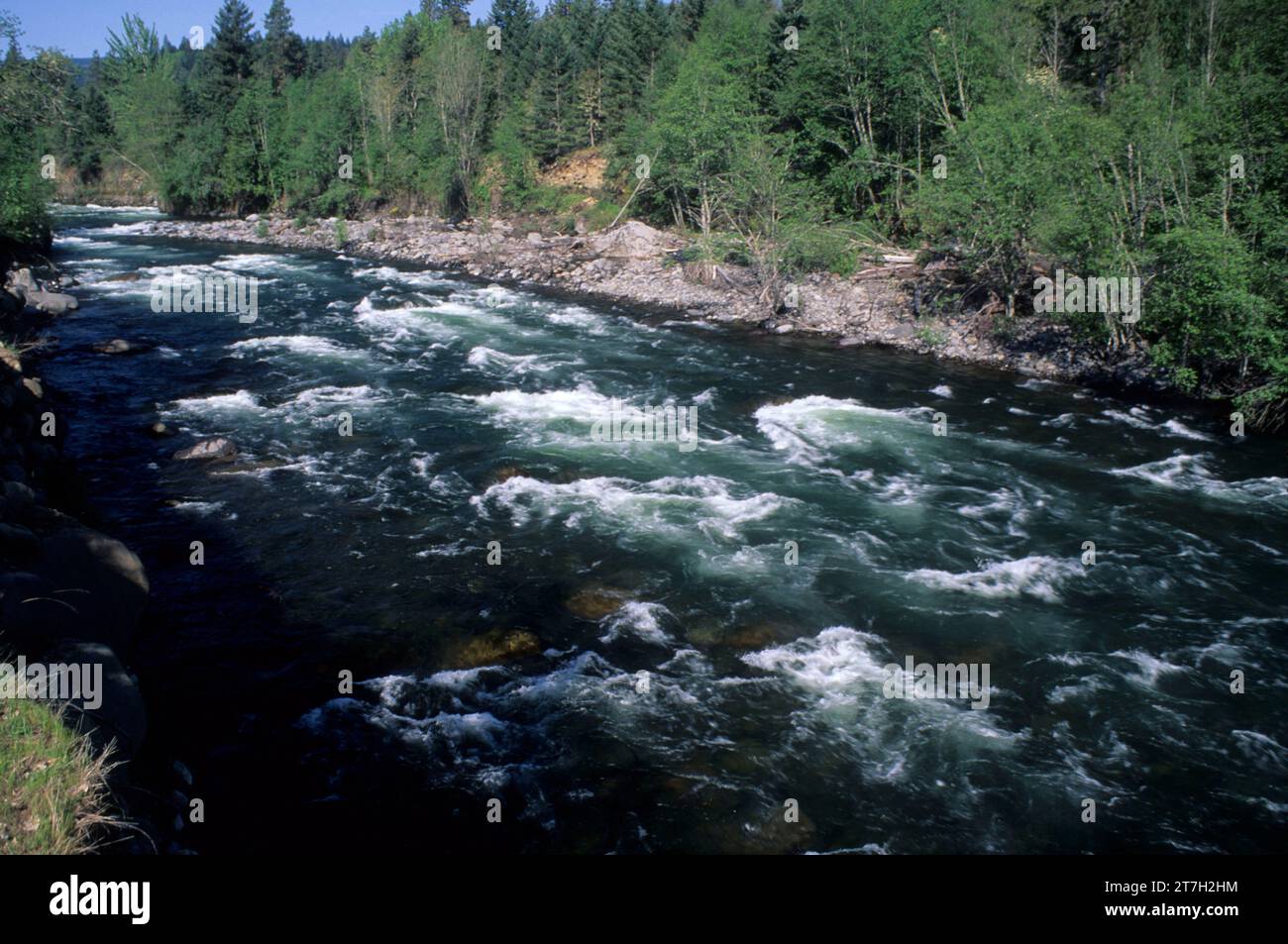 La rivière Hood, Tucker County Park, Oregon Banque D'Images