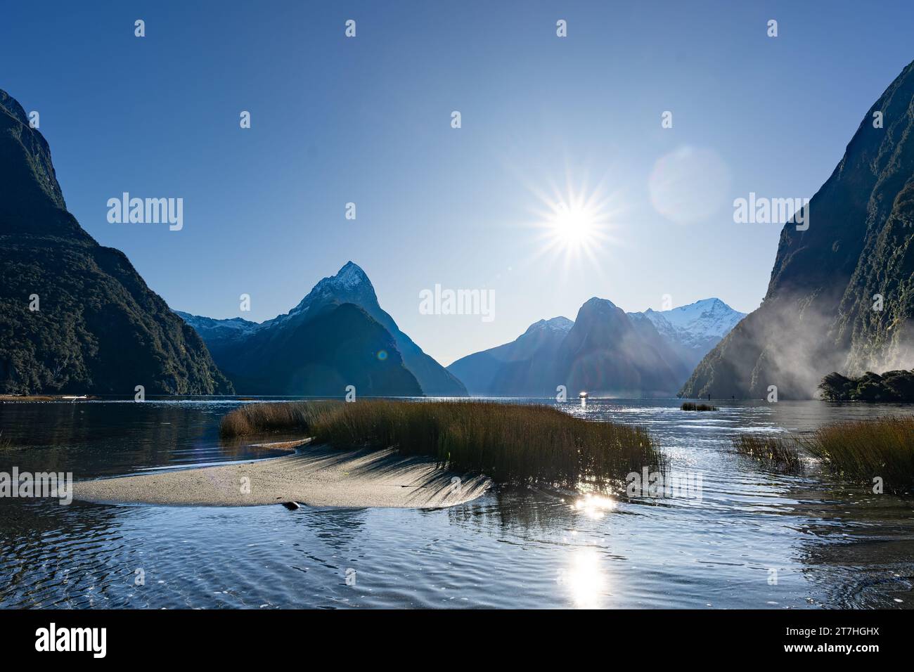 Milford Sound, un fjord de l'île du Sud de la Nouvelle-Zélande Banque D'Images