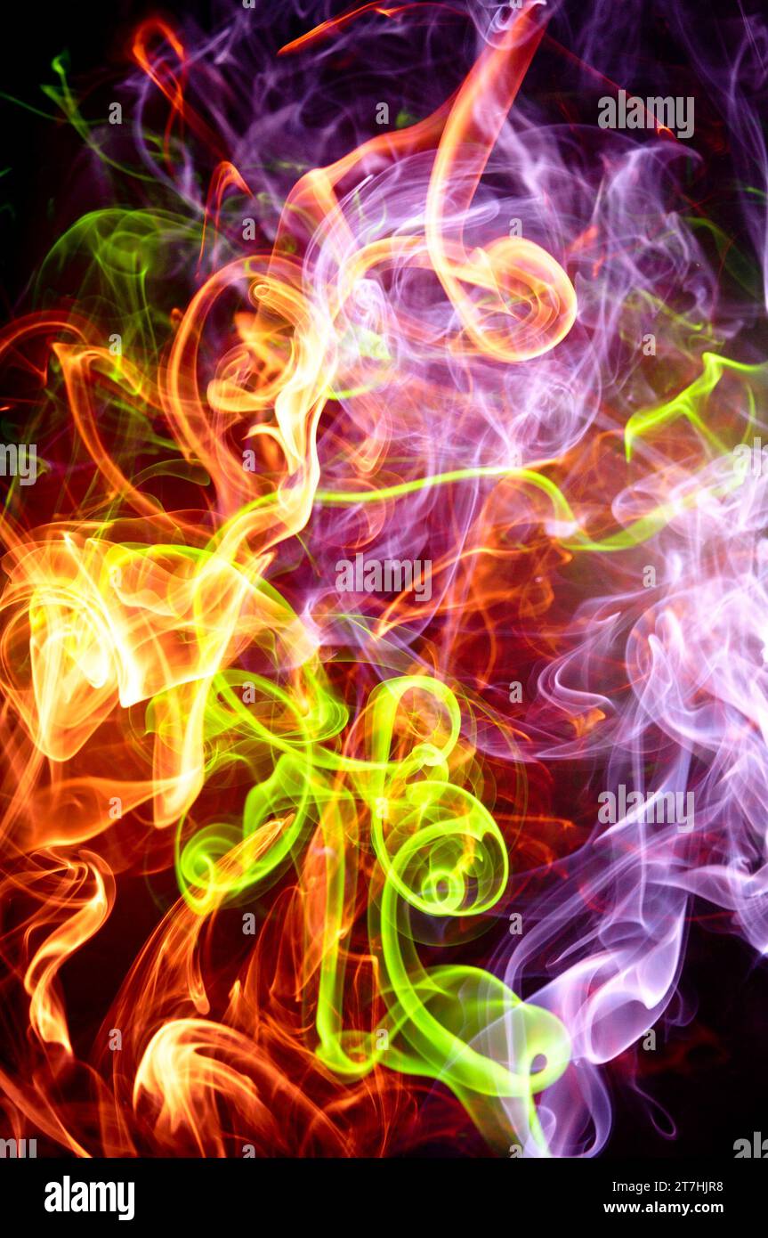 fond coloré fumé abstrait Banque D'Images