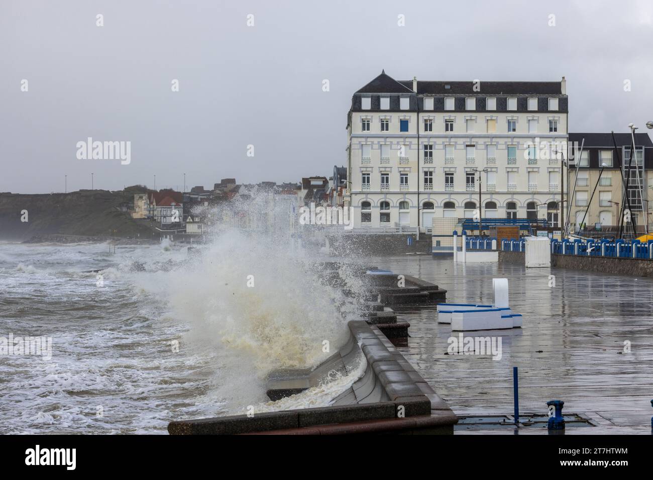 Wimereux durant la Tempête Ciaran, France, Côte d'Opale Banque D'Images