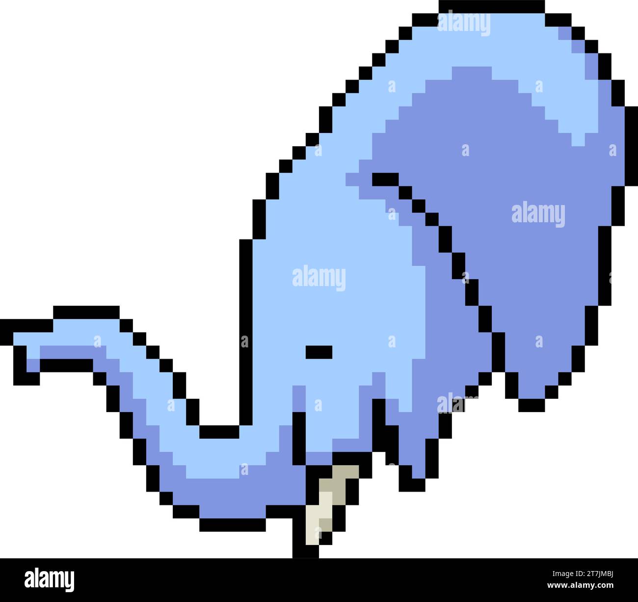 pixel art de tête d'éléphant bleu Illustration de Vecteur