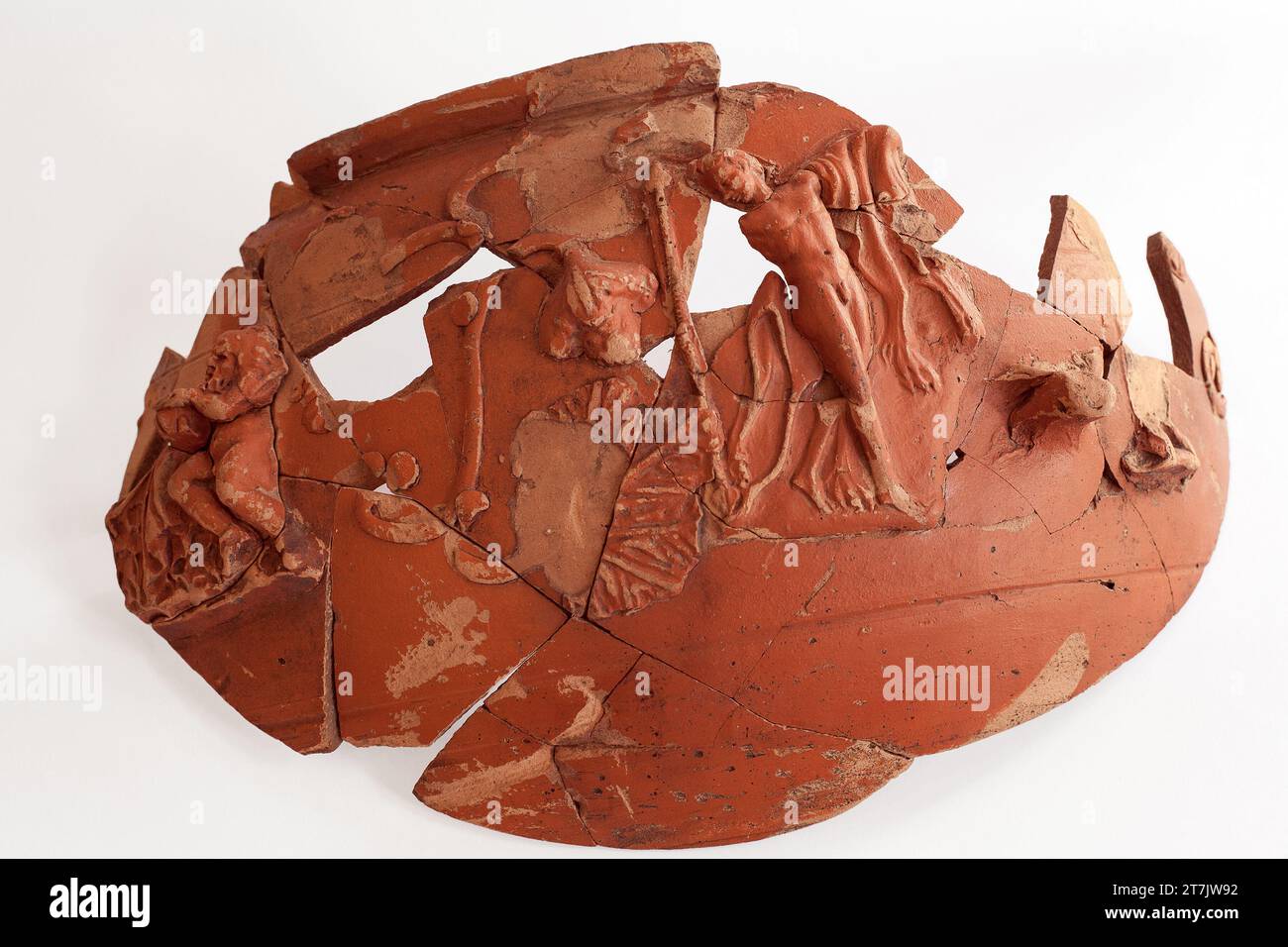 Fragment de céramique ancienne trouvé dans la région de Lviv, Ukraine. Banque D'Images