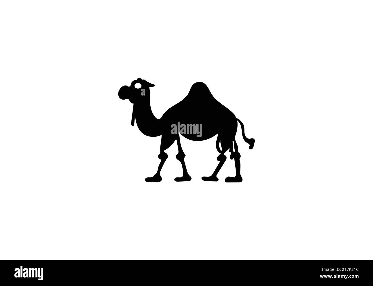 Bactrian Camel style minimal Bactrian Camel icône design d'illustration Illustration de Vecteur