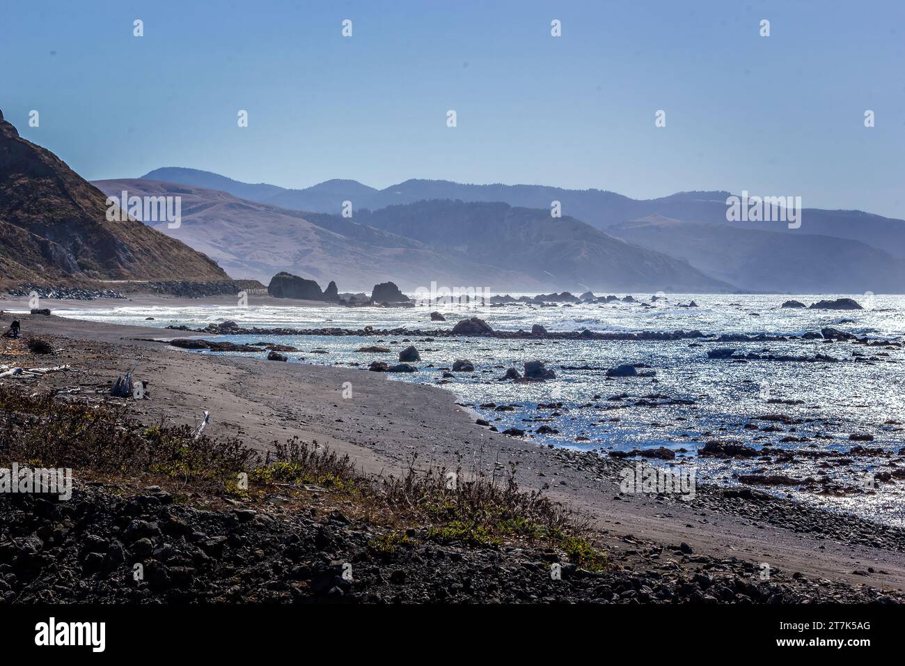 Le littoral de l'océan pacifique se ferme à Mendocino Banque D'Images
