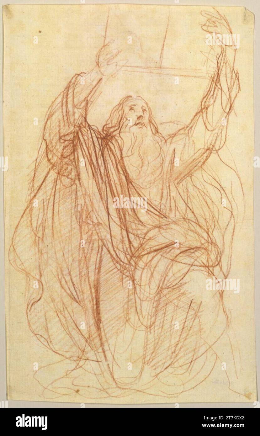 Ignaz Unterberger Moses avec les conseils juridiques. Red Chalk Banque D'Images