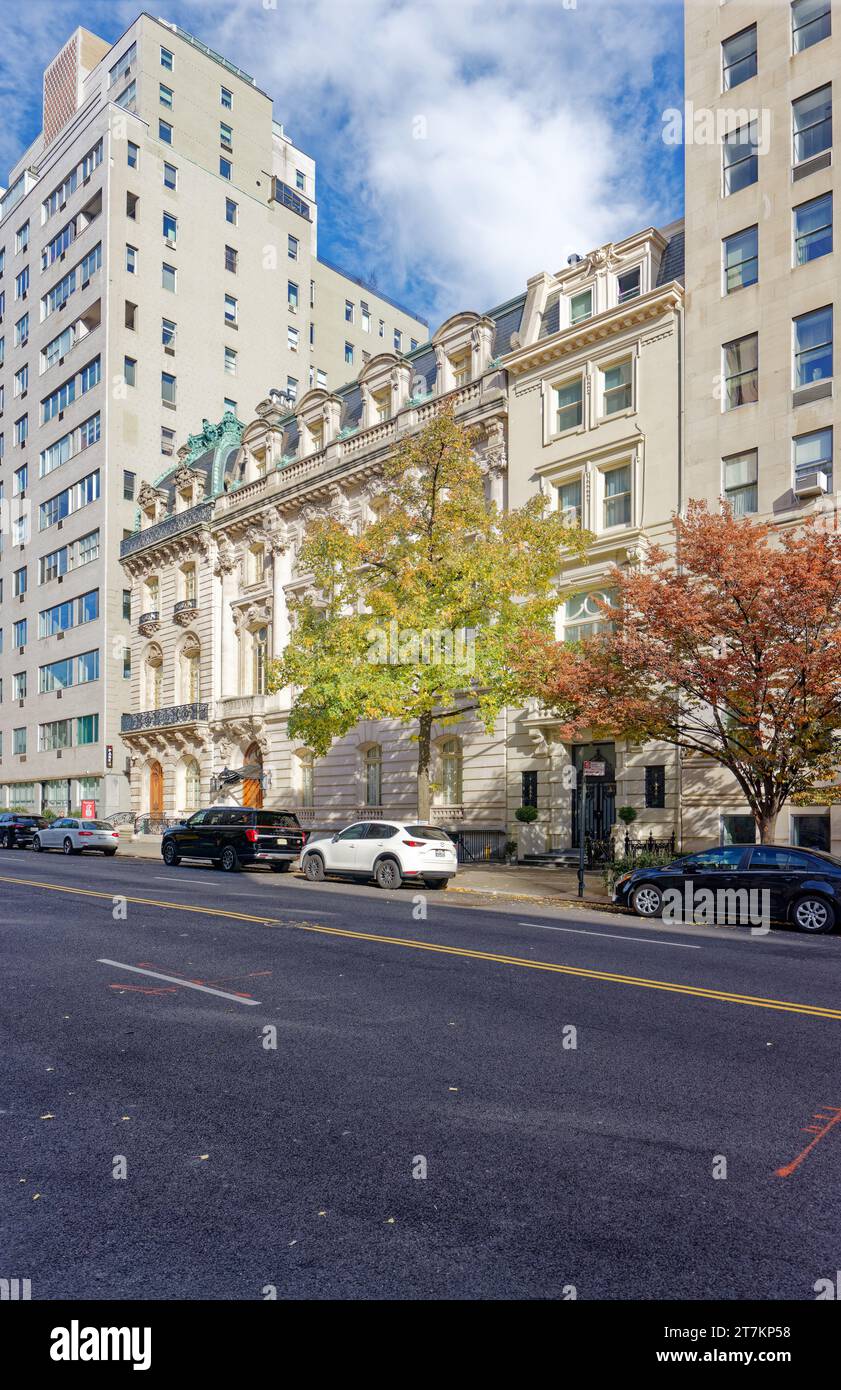 7-15 East 72nd Street, Beaux Arts Landmarks dans le quartier historique de l'Upper East Side, érigé en résidences privées en 1896-1899. Banque D'Images