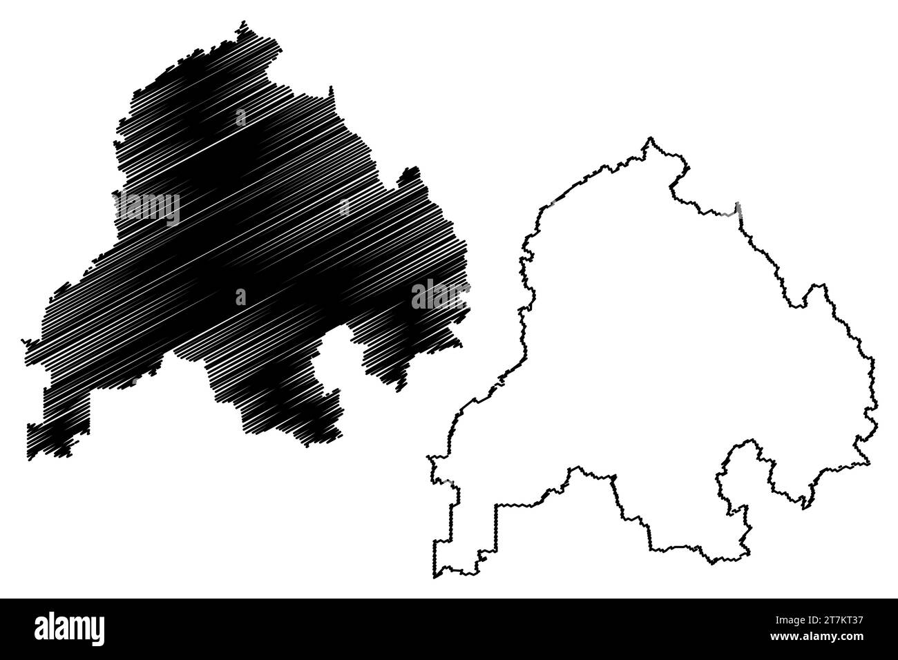 Columbia-Shuswap Regional District (Canada, Colombie-Britannique ou province de la Colombie-Britannique, Amérique du Nord) illustration vectorielle, croquis de griffonnage Columbia Shuswap Illustration de Vecteur