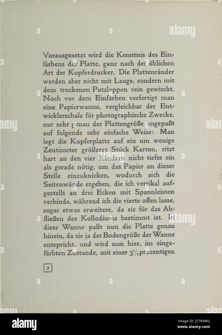 Richard Teschner approche d'août Roth sur la procédure du collodium, auto-publié, mars 1907. Pression du livre März 1907 (Sketchbook : 1915-1947) Banque D'Images
