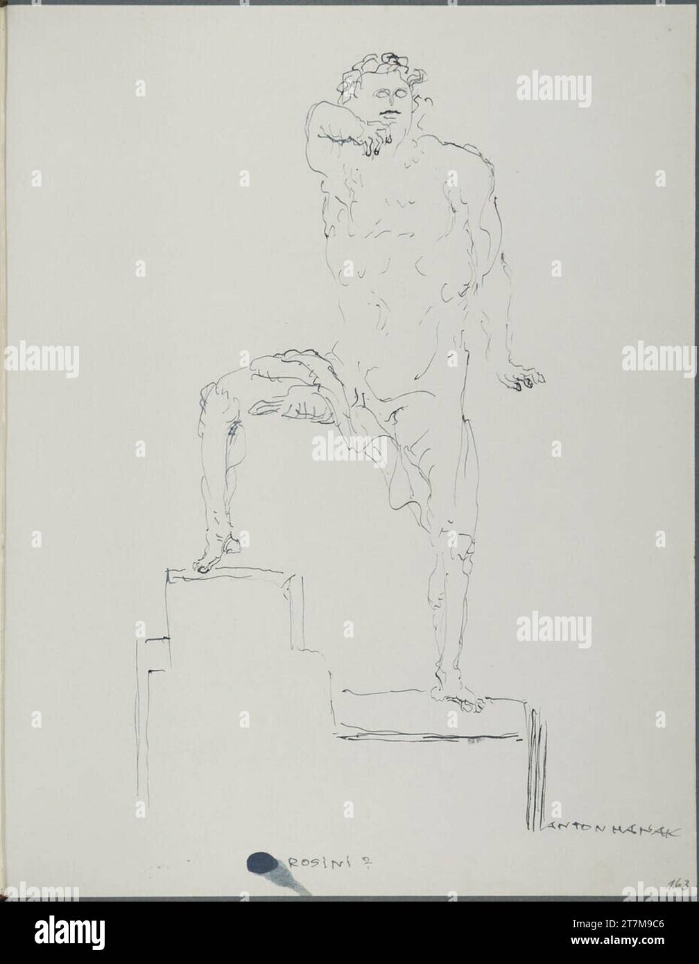 Anton Hanak les études sur un monument à la musique, ont commencé en 1930 '. FEDER en noir Oktober 1933 , 1933-10 Banque D'Images