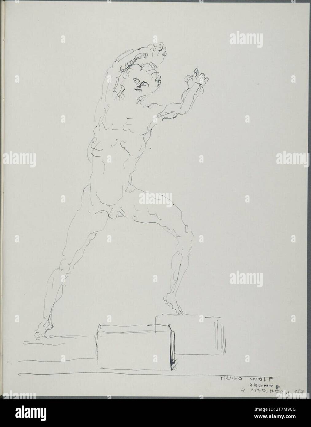 Anton Hanak les études sur un monument à la musique, ont commencé en 1930 '. FEDER en noir Oktober 1933 , 1933-10 Banque D'Images