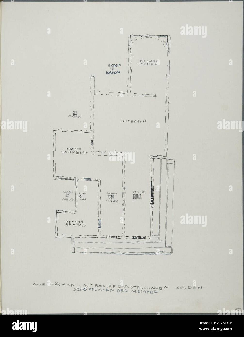 Anton Hanak les études sur un monument à la musique, ont commencé en 1930 '. FEDER en noir Oktober 1933 , 1933-10 Banque D'Images