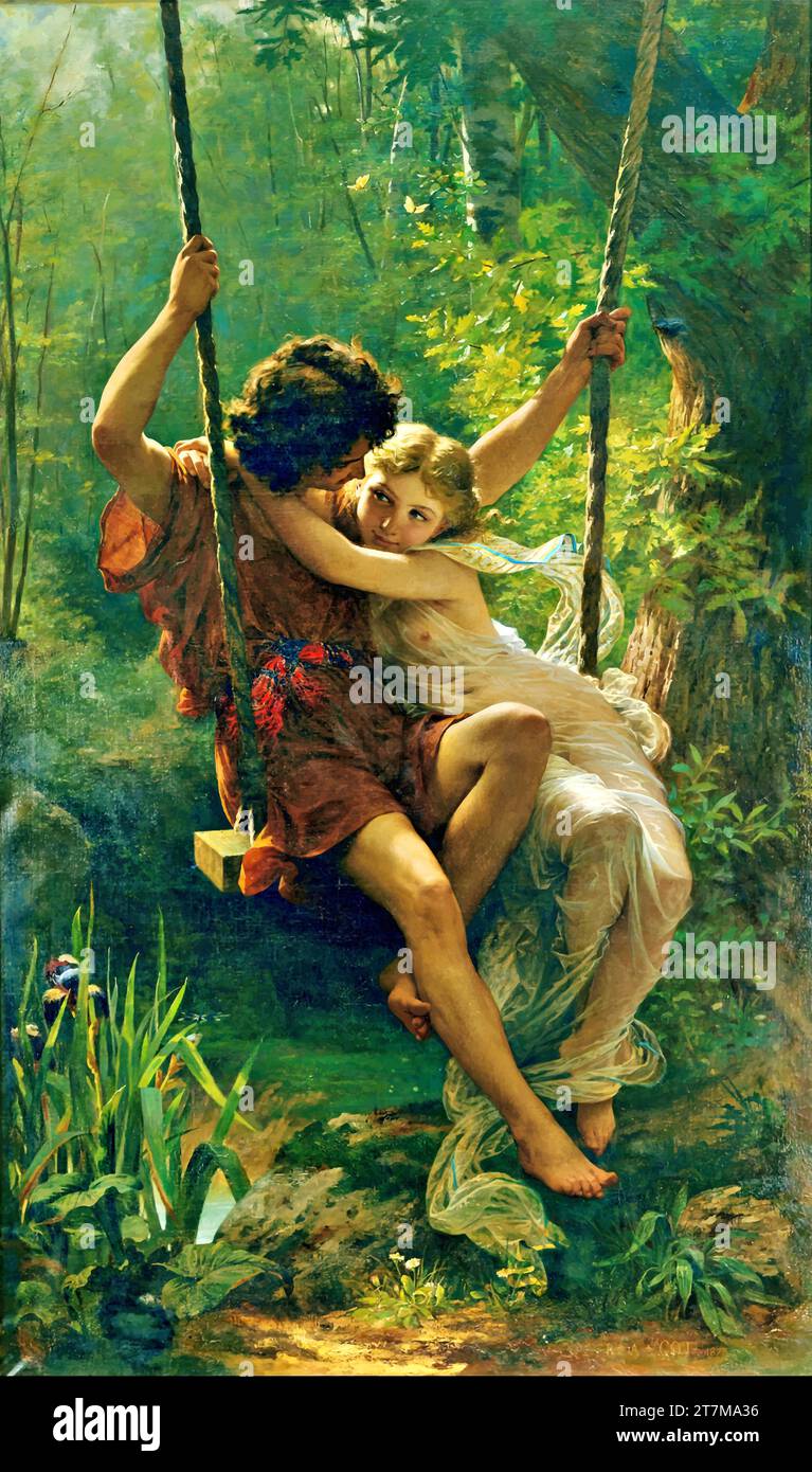 Printemps 1873 – Pierre-Auguste Cot Illustration de Vecteur