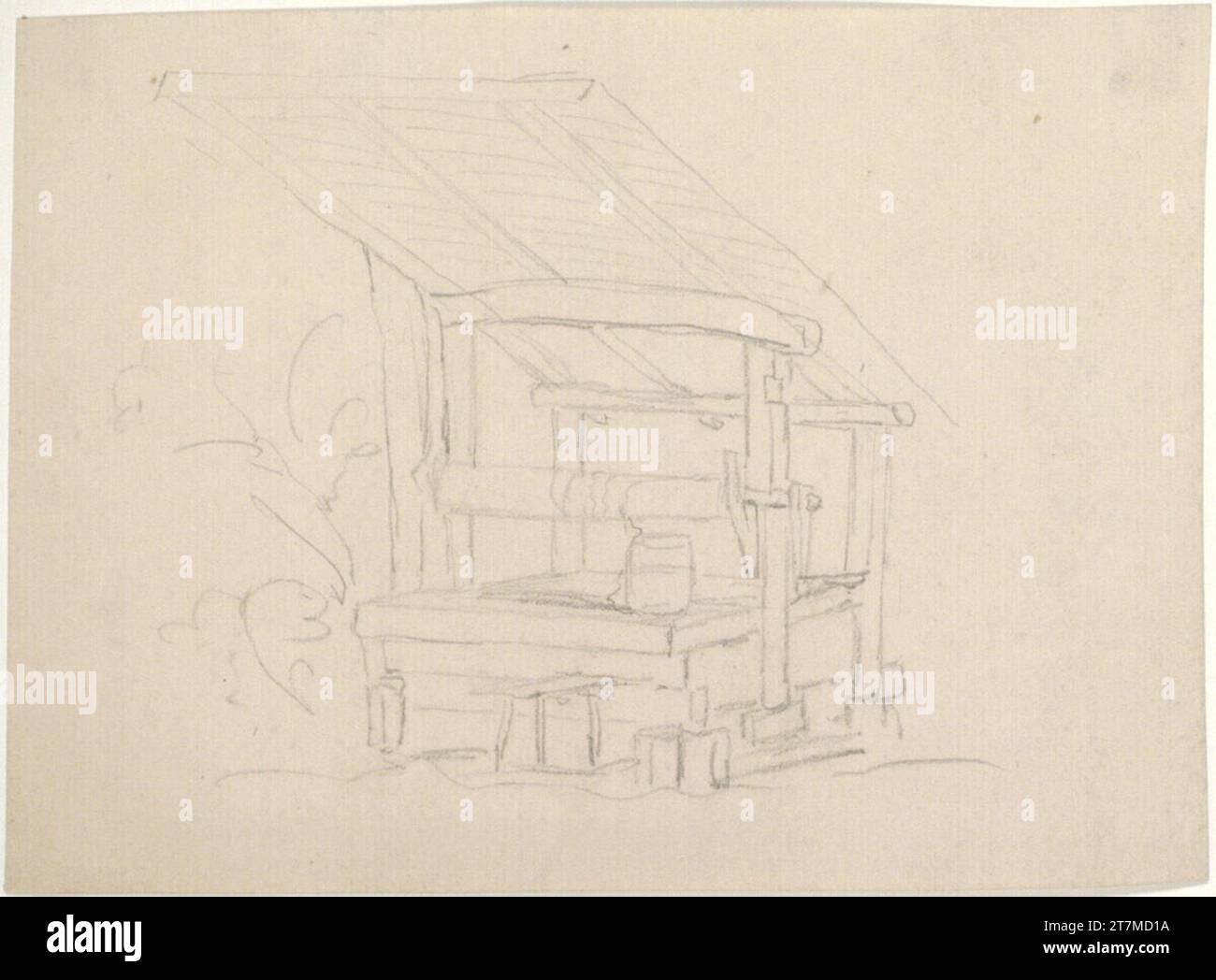 Matthias Rudolf Toma Web et chaise de teinture . Crayon Banque D'Images