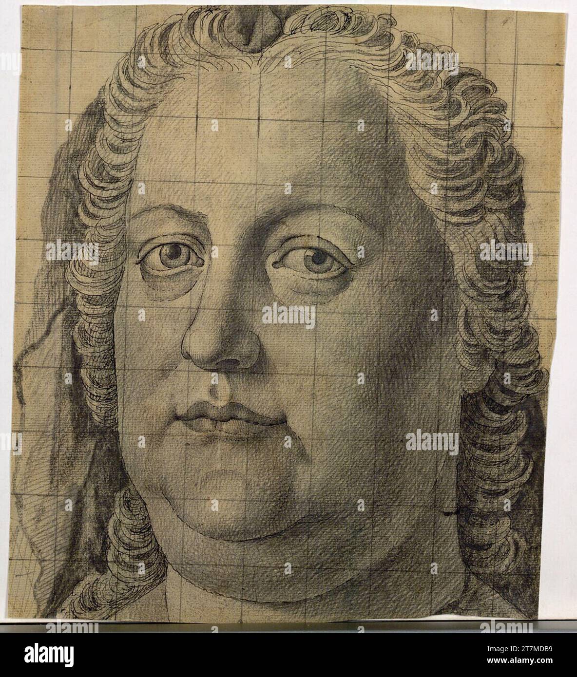 Martin van Meytens der Jüngere Elisabeth Christine von Braunschweig-Wolfenbüttel, épouse de l'empereur Charles VI .. FEDER, craie noire, carrée Banque D'Images