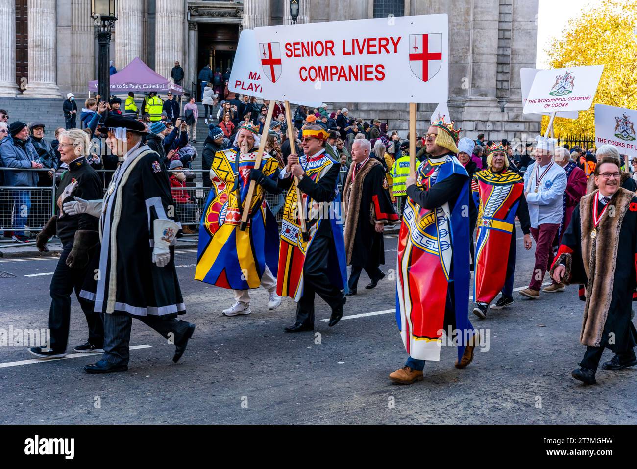 Les Senior Livery Companies participent au Lord Mayor's Show, Londres, Royaume-Uni Banque D'Images