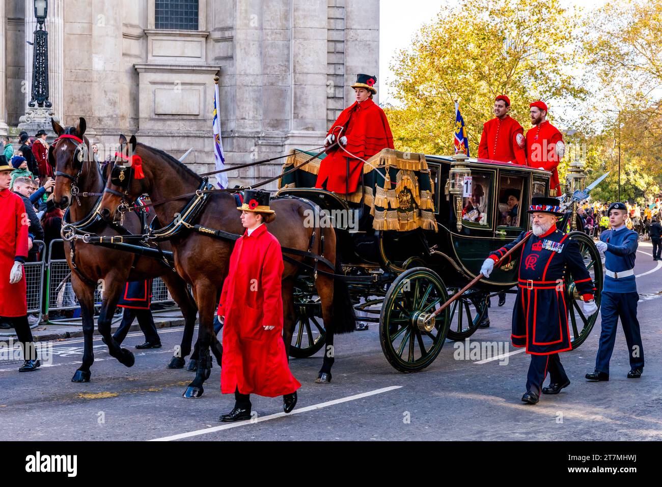 Feu Lord Mayor participe au Lord Mayor's Show, Londres, Royaume-Uni Banque D'Images