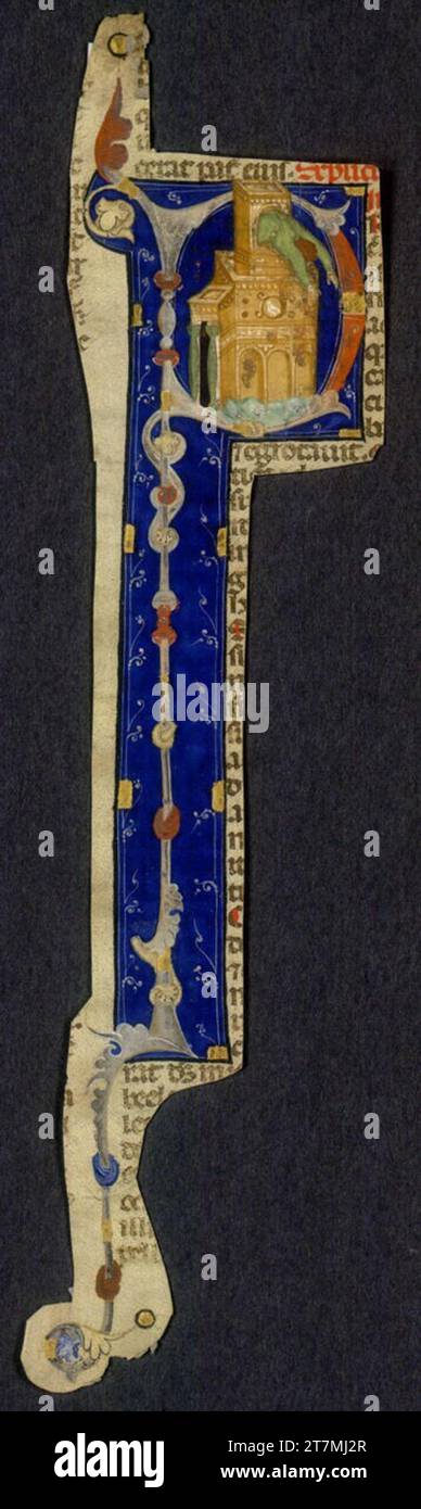 Anonym Miniaturinitiale P. Deckfarbe, Pergament 1300-1400 , 1300/1400 Banque D'Images