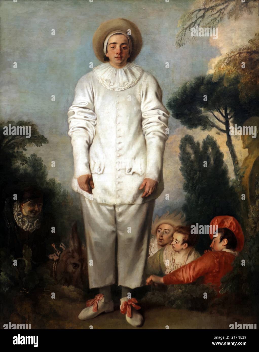 Pierrot, 1718–1719 – Jean-Antoine Watteau Illustration de Vecteur