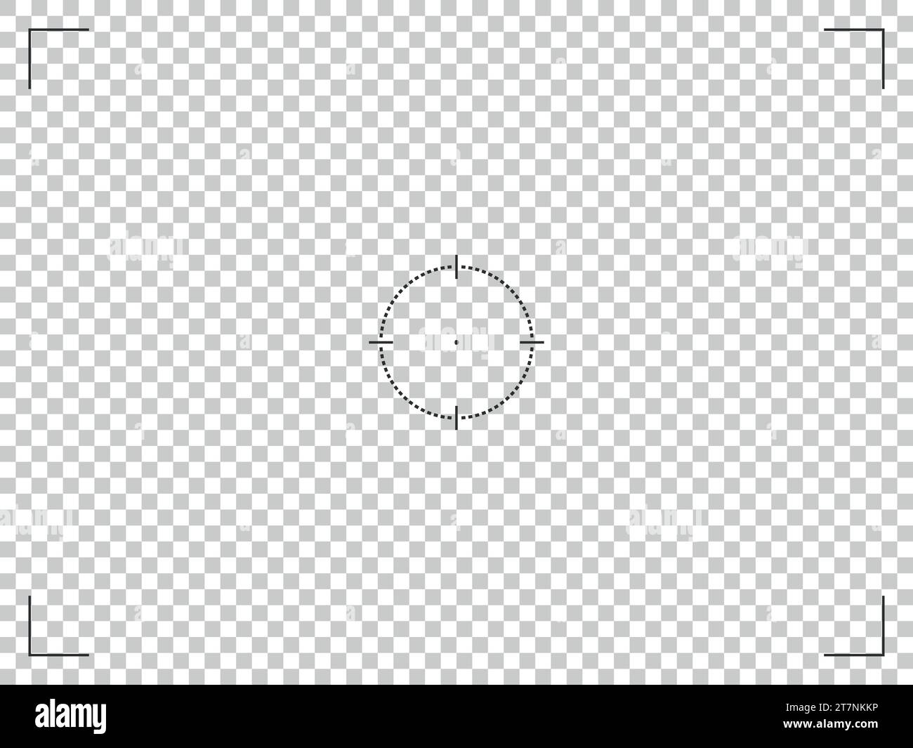 Viseur de mise au point de cibles pour photos numériques. Cadre de caméra d'enregistrement rond abstrait. Illustration de Vecteur