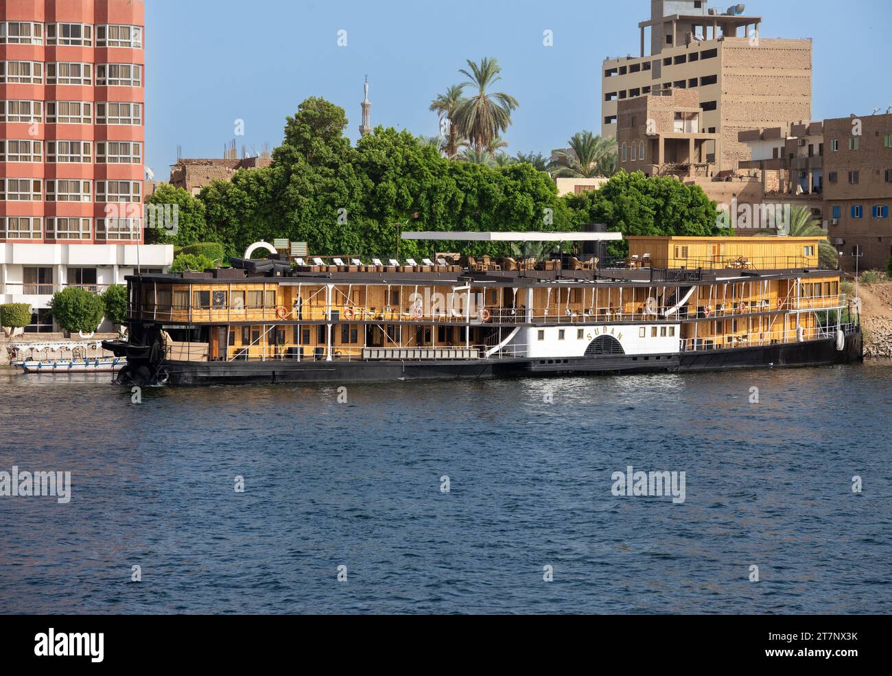 Le navire à vapeur 'Sudann' à Assouan sur le Nil Banque D'Images