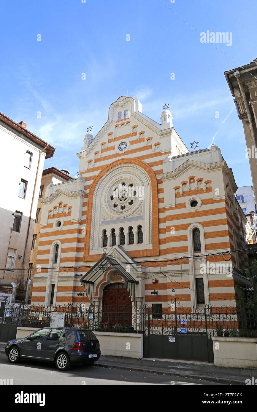 Musée juif, Temple Unirea Sfântă (Temple de la Sainte Union), Strada Mămulari, Vieux quartier juif, Centre historique, Bucarest, Roumanie, Europe Banque D'Images