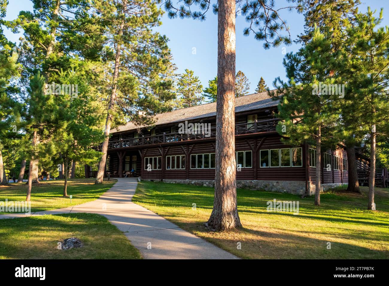 Historique Douglas Lodge dans le parc national d'Itasca dans le Minnesota Banque D'Images