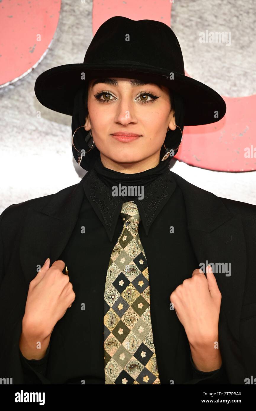 Londres, Royaume-Uni. 16 novembre 2023. Zainab Jiwa assiste à la première Napoleon UK à Odeon Luxe Leicester Square, Londres, Royaume-Uni. Crédit : Voir Li/Picture Capital/Alamy Live News Banque D'Images