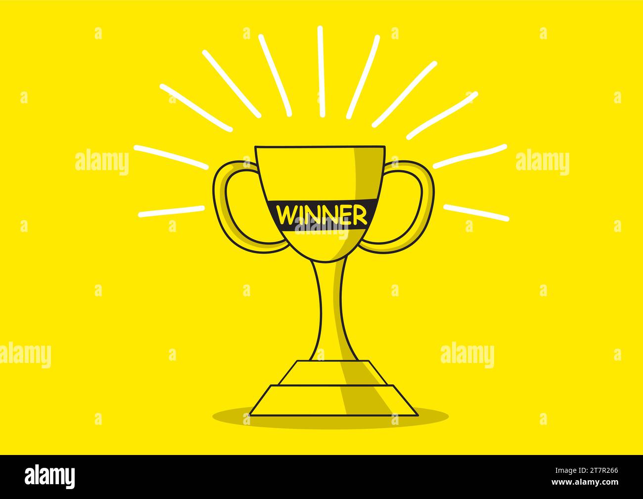 Illustration vectorielle plate simple d'un trophée Illustration de Vecteur