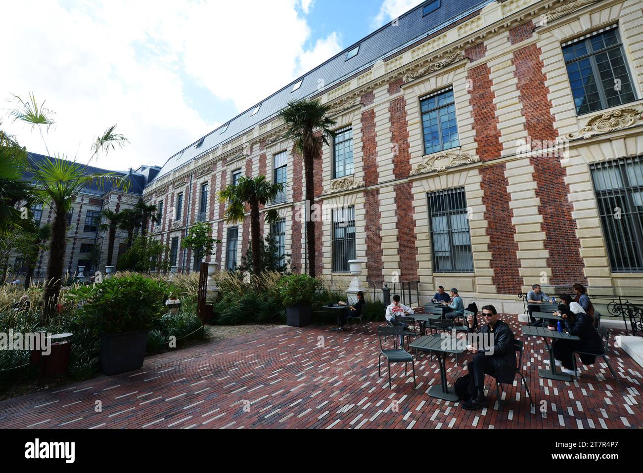 La Bibliothèque nationale de France, rue Vivienne, Paris, France. Banque D'Images