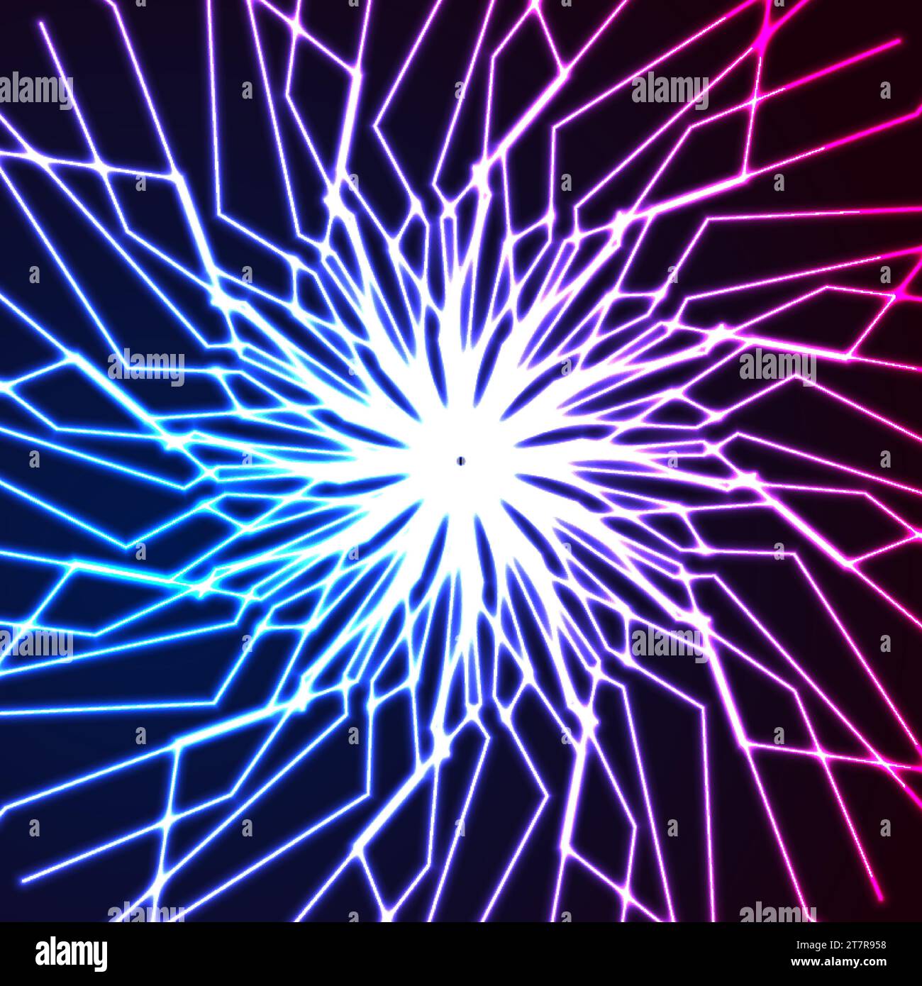 Fond vectoriel abstrait de rayons lumineux néon bleu violet Illustration de Vecteur